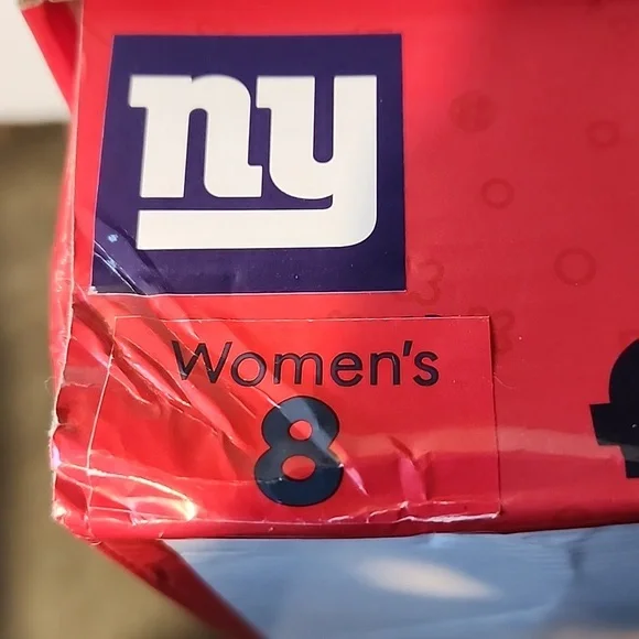 NFL NY GIANTS ' Blue and Silver Giants Sneakers and Lounefly  Wallet Set - Picture 4 of 9